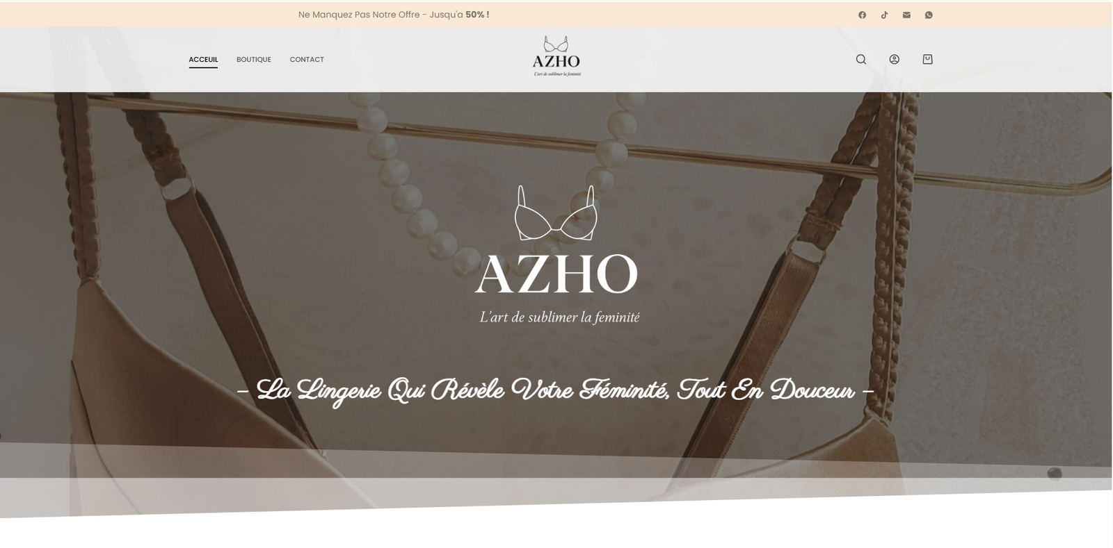 Site E-commerce Azho Lingerie